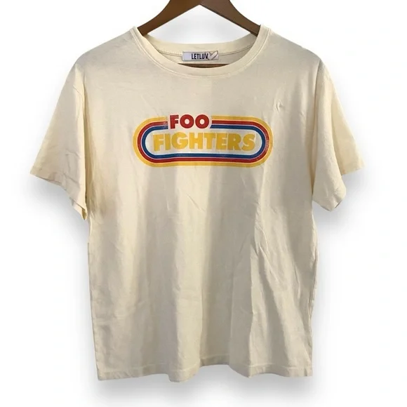 NWT Letluv Foo Fighters Graphic Tee Size Large Evereve - Picture 2 of 8
